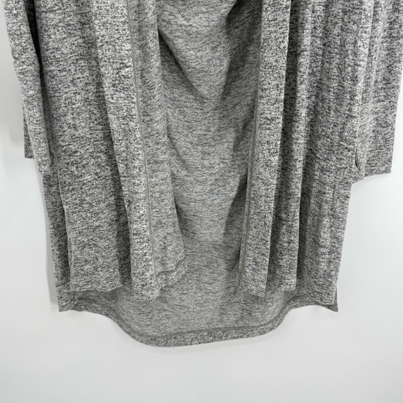 Athleta Harmony Wrap Cardigan Hoodie Size 1X Marled Gray Longline Lounge - Picture 5 of 12